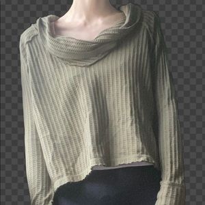 Free people XS waffle knit top